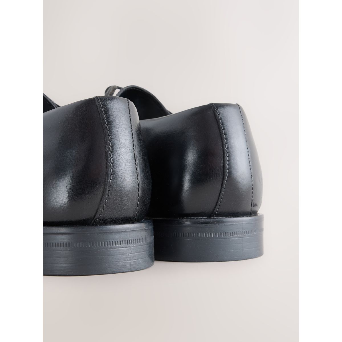 Chaussures derby en cuir noir, NEXT