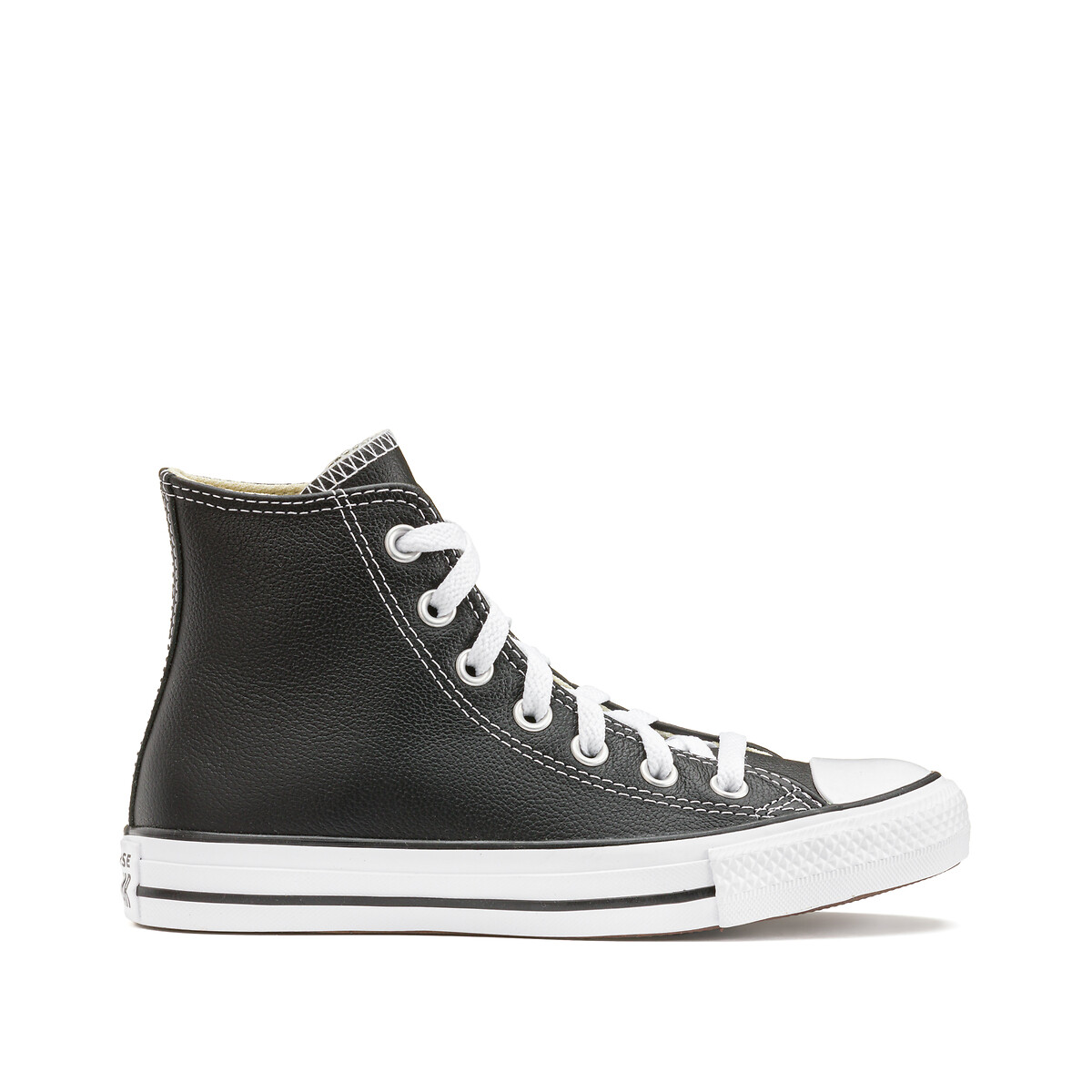 Chuck Taylor All Star Cuir Hi noir, CONVERSE
