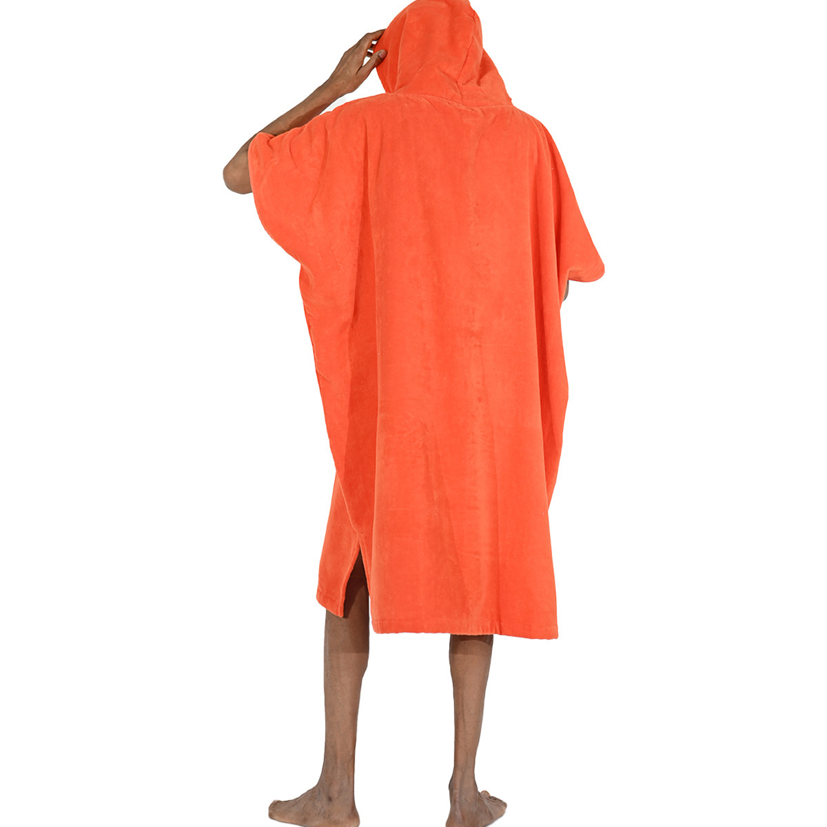 Poncho de plage adulte en velours BEACH corail, SENSEI MAISON