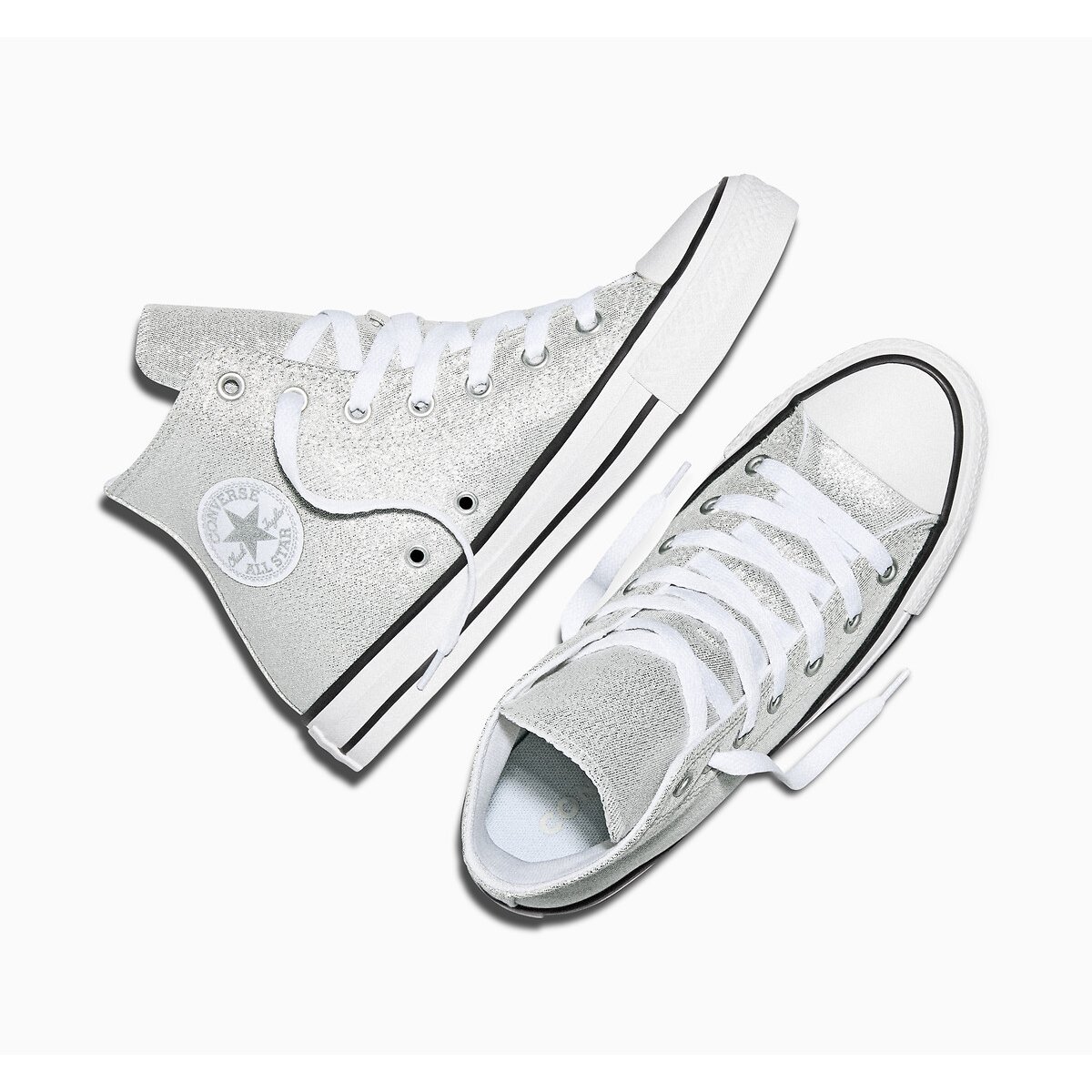 Chuck Taylor All Star Hi Shine trainers silver grey, CONVERSE