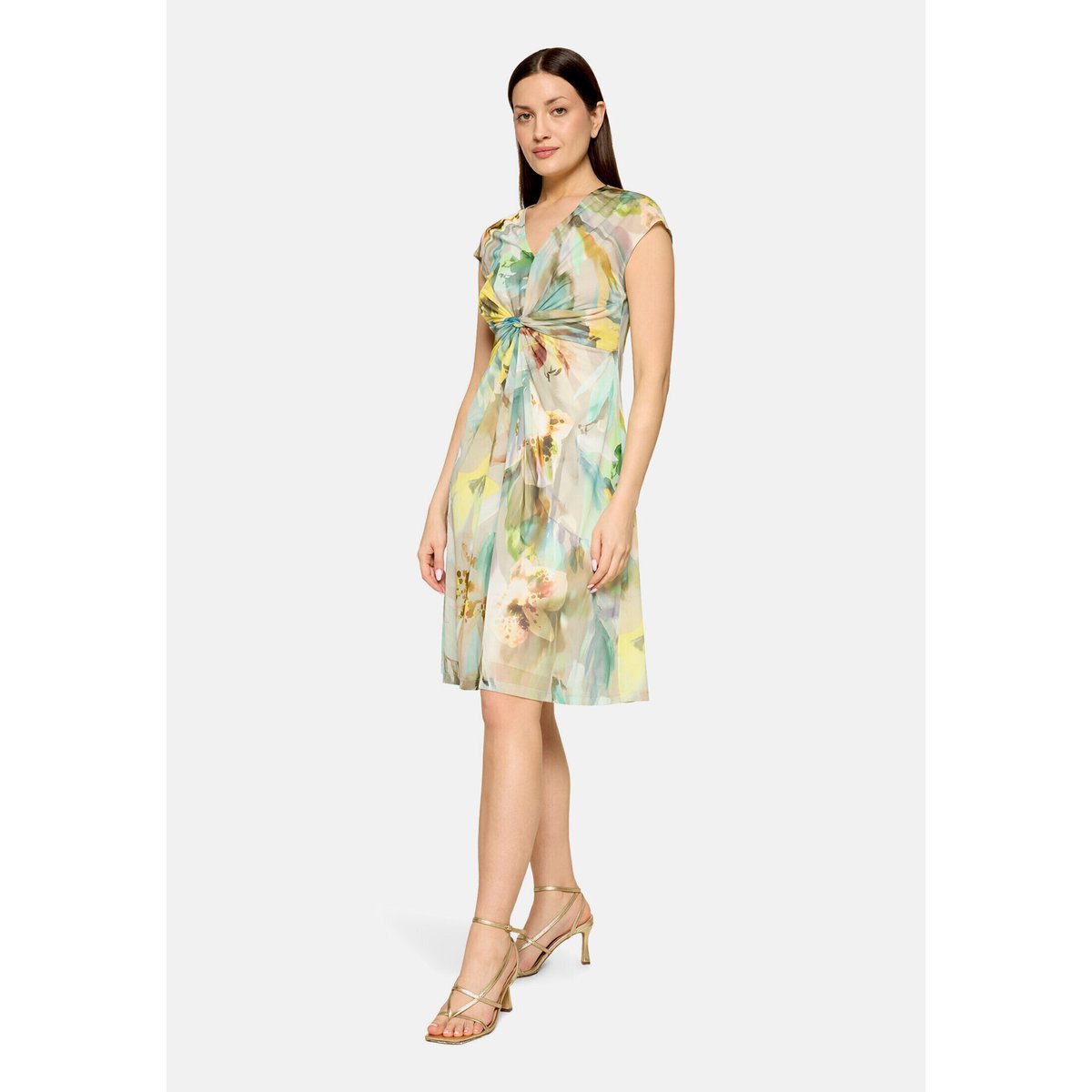 Robe en mesh à fronce mint/nature, BETTY BARCLAY