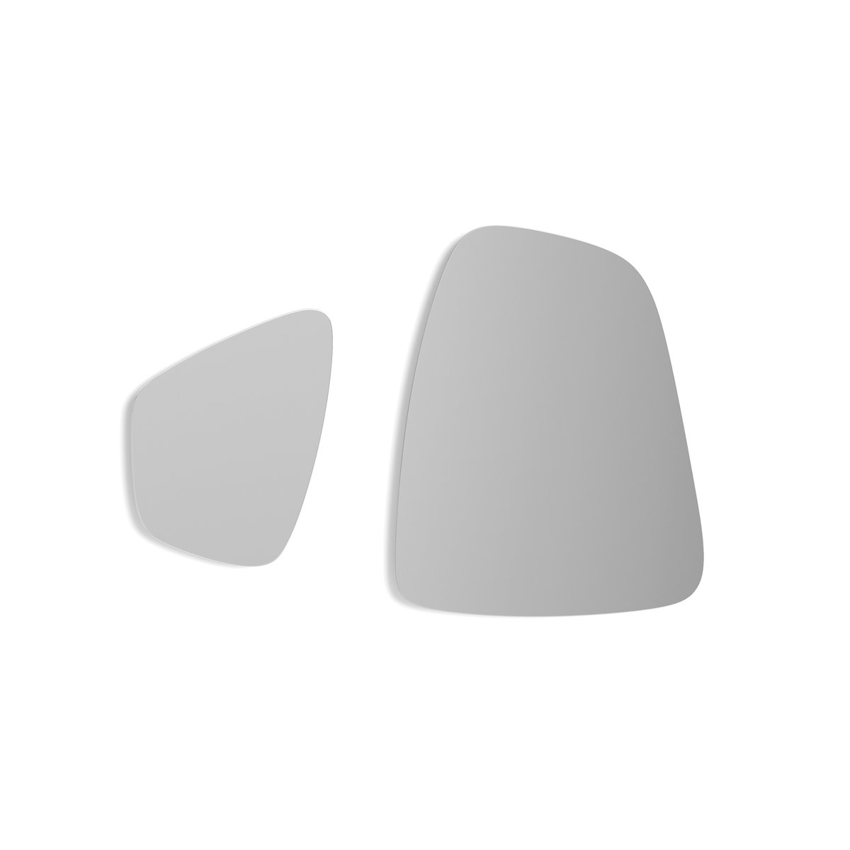 Lot de 2 miroirs organiques à suspendre, SINGULAR taupe, HERDASA