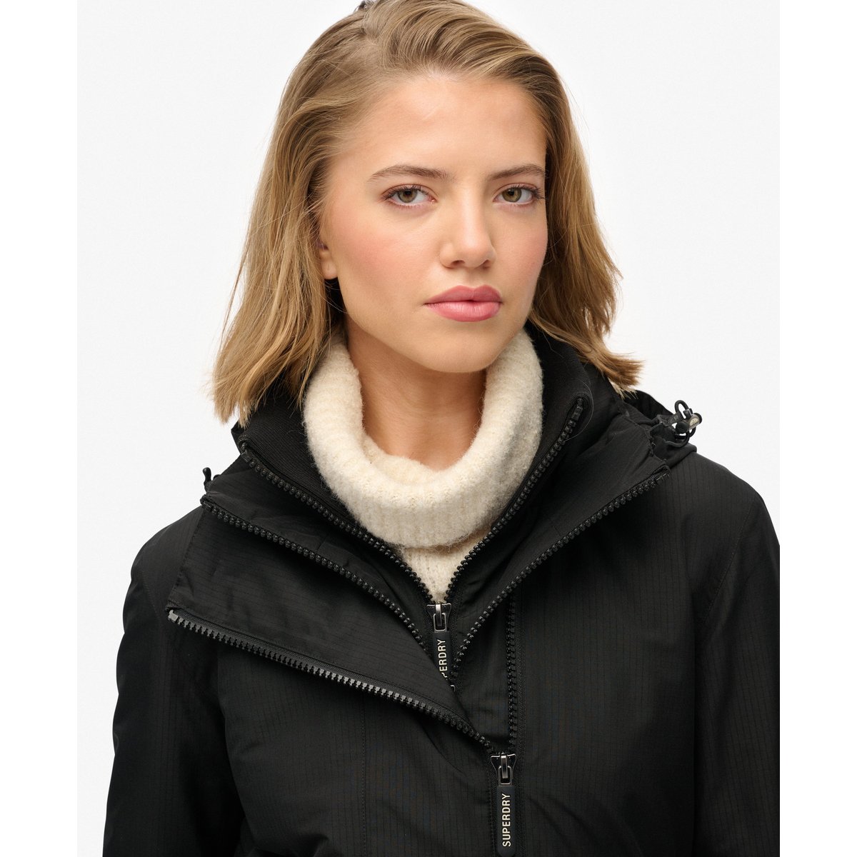 Veste Coupe-Vent à Capuche Mountain météorite noir, SUPERDRY