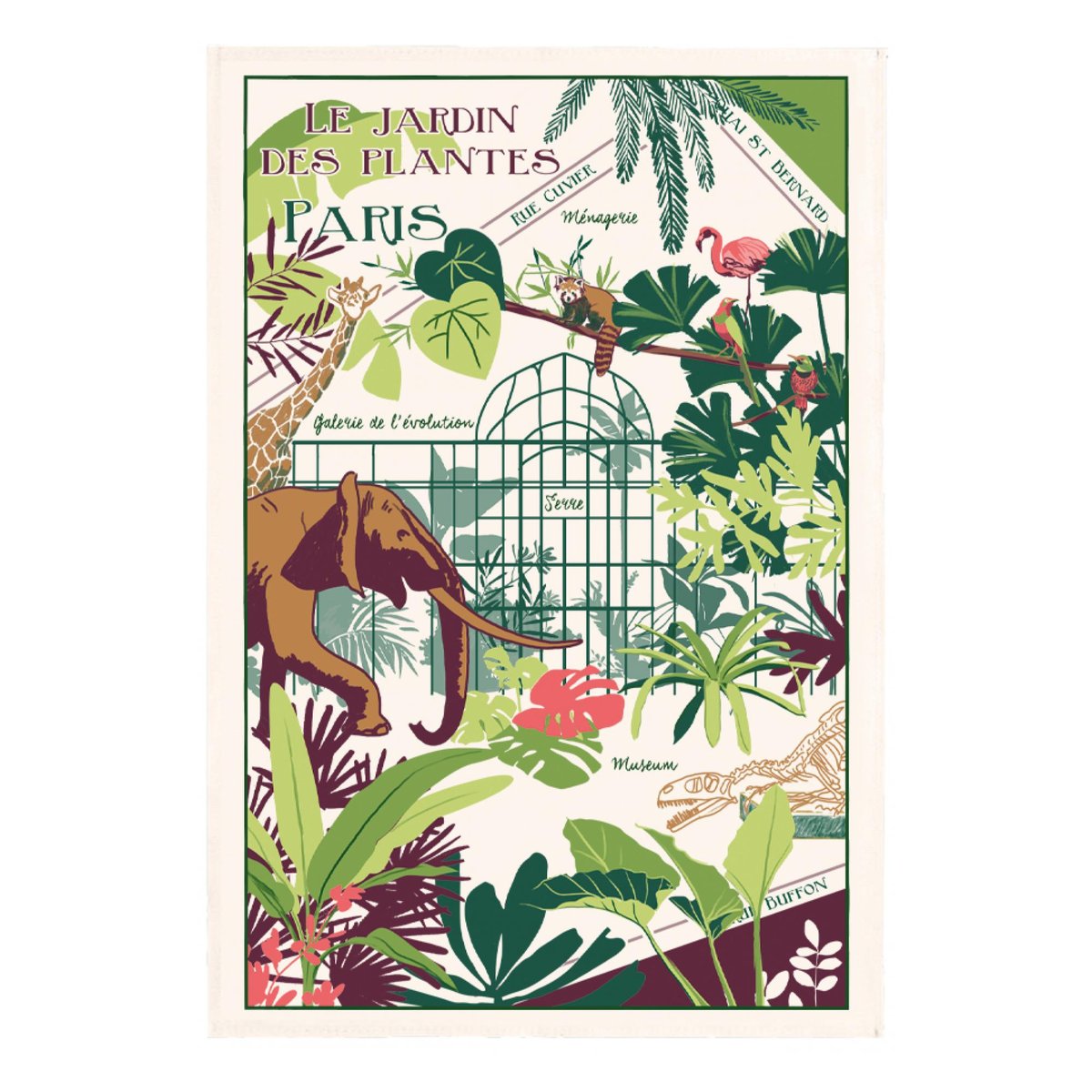 Torchon Jardin Des Plantes ecru, WINKLER