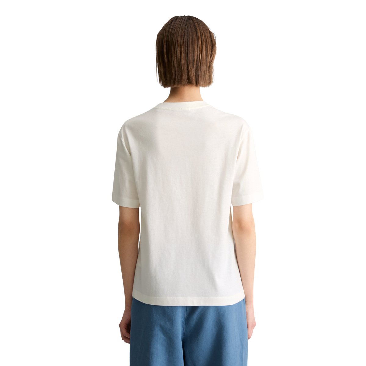 T-shirt basique regular en coton organique blanc, MARC O’POLO DENIM