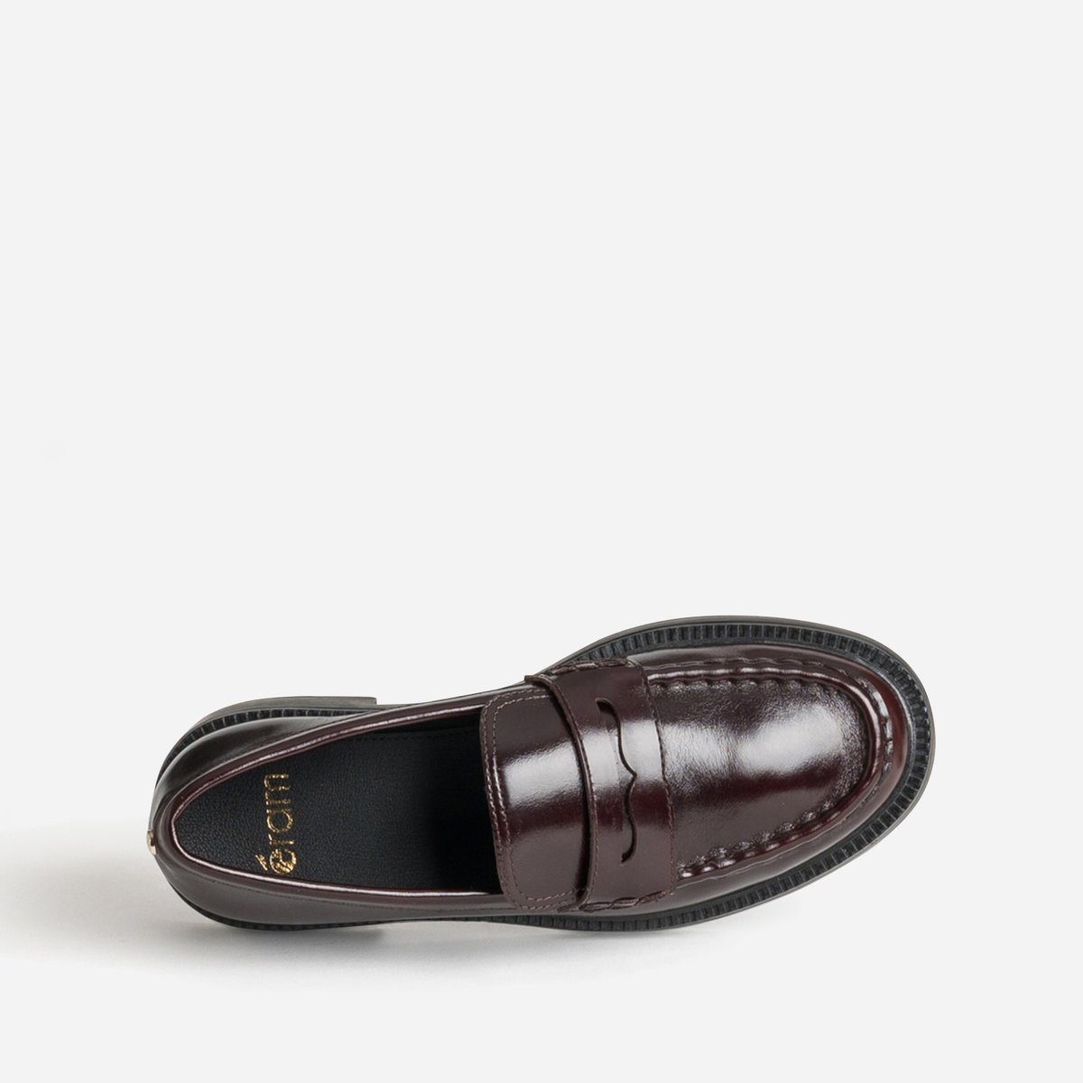 Mocassin en cuir GERALDINE cognac vintage, ERAM