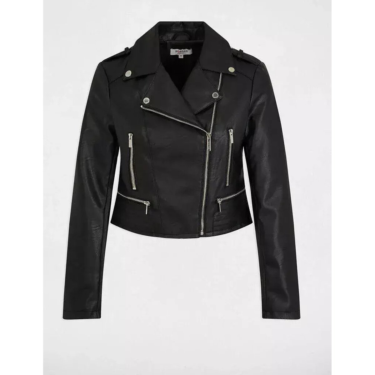 Faux Leather Jacket black, MORGAN
