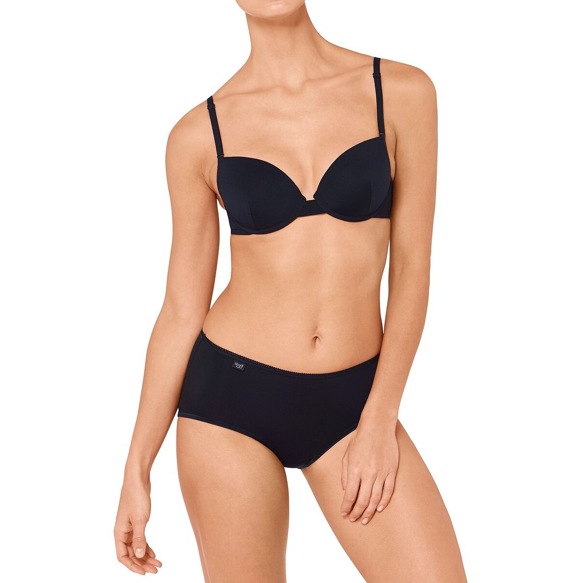 Pack of 3 Midi Knickers black, SLOGGI