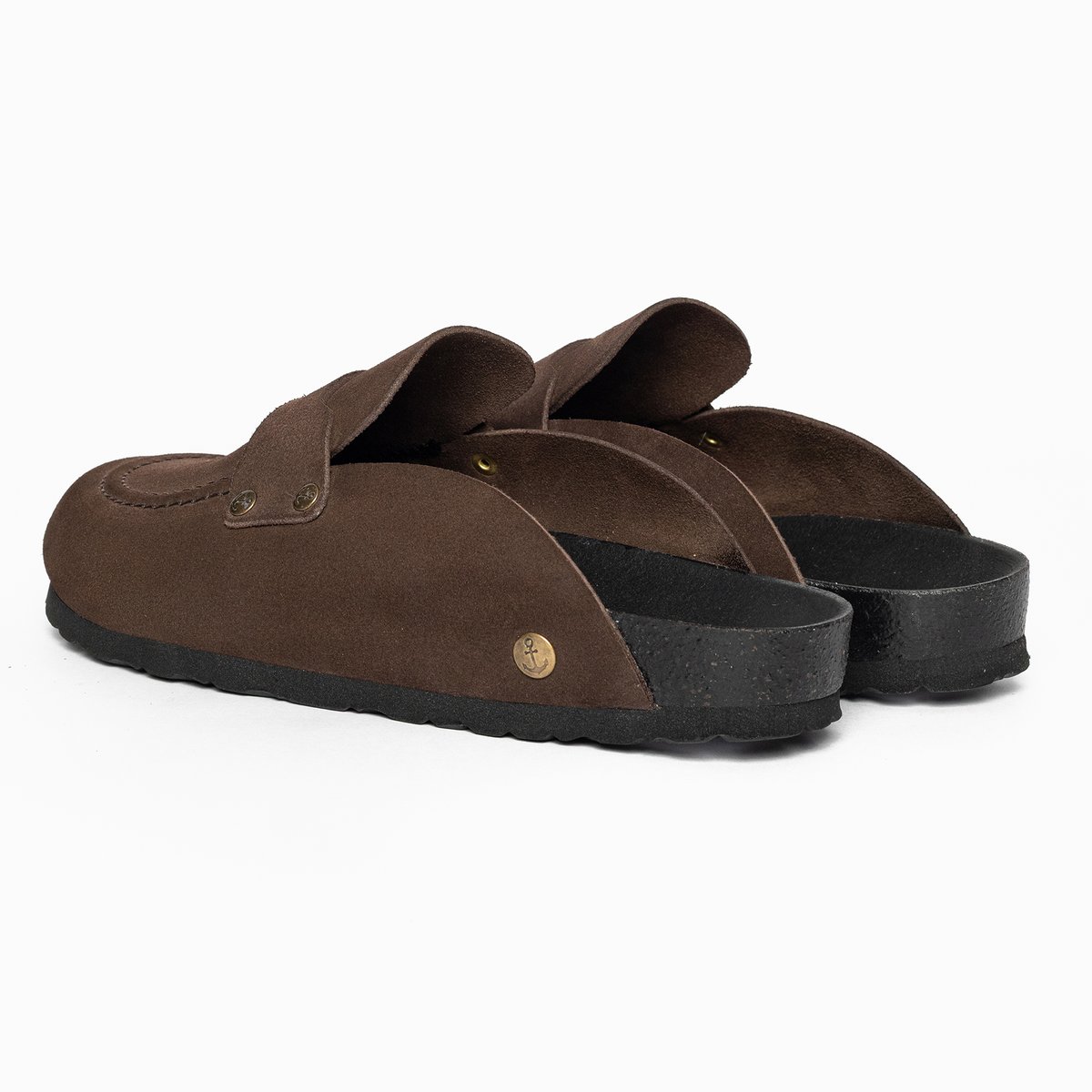 Sabots MILKY en cuir suédé pour femme marron, BAYTON