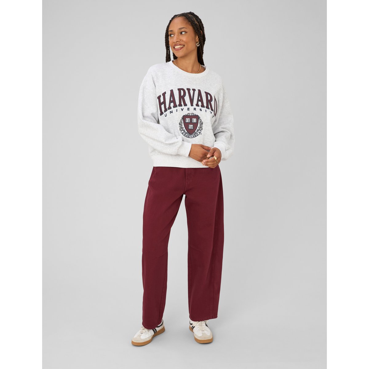 Sweat licence harvard gris clair, BZB