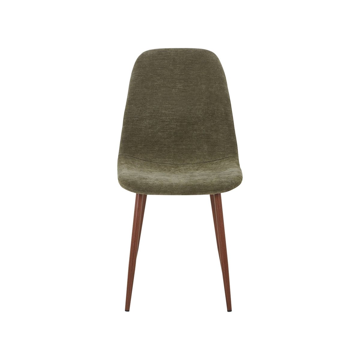 Chaise décor bois teinte noyer et tissu (lot de 2) VERA rouge, SWEEEK