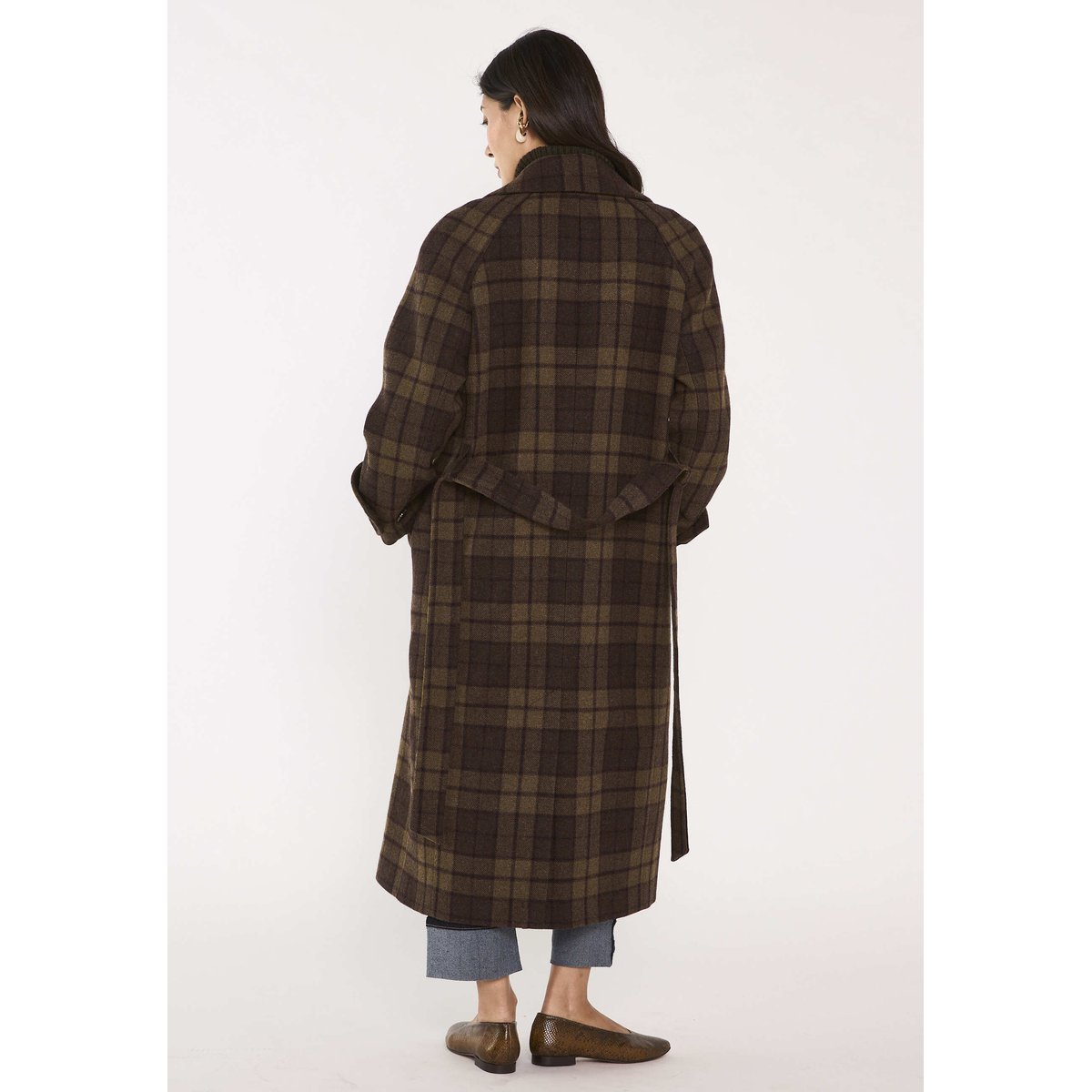 Manteau à carreaux laine mélangée DAREN sauge, Maison 123