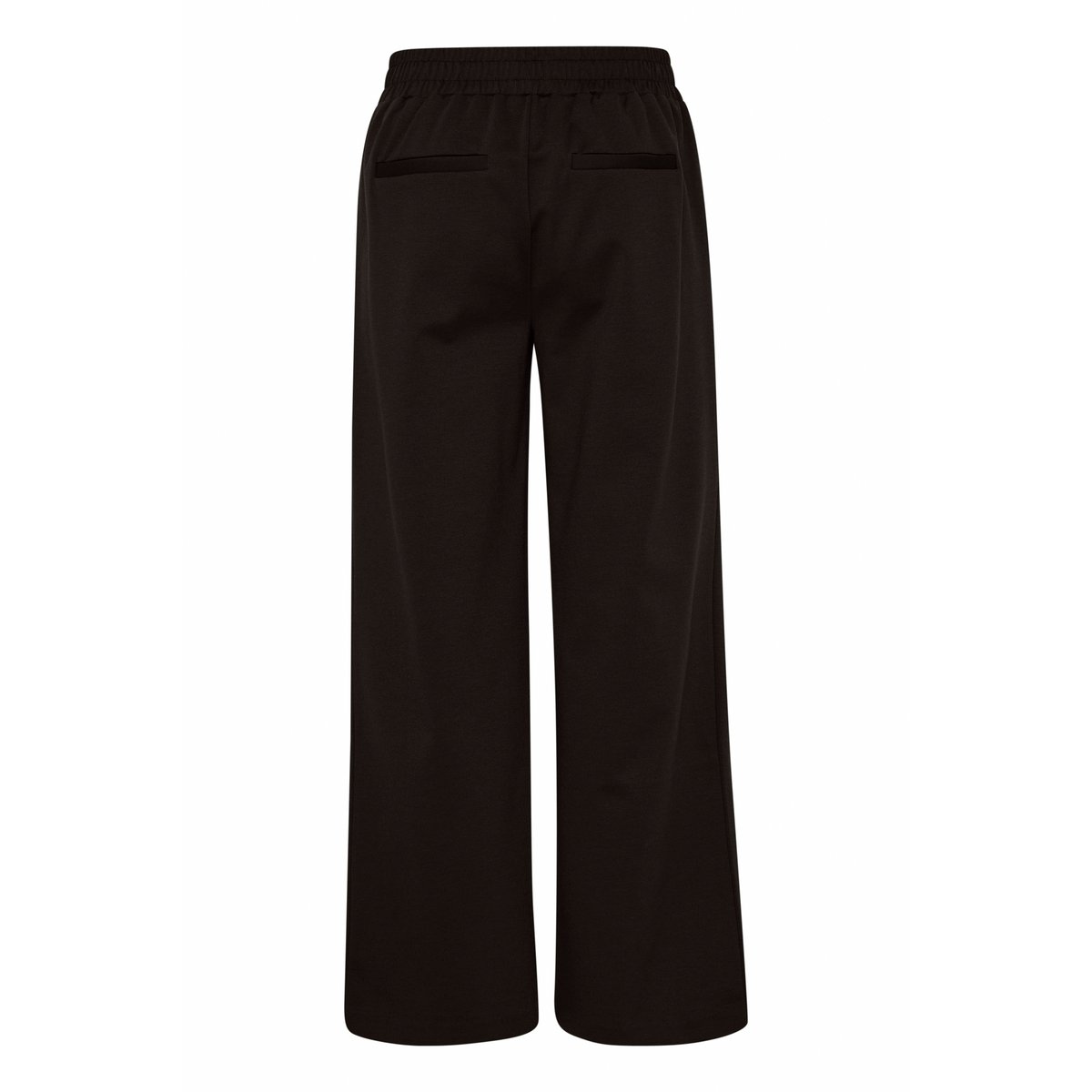 Pantalon longueur cheville, jambes larges, taille élastiquée noir, B.YOUNG