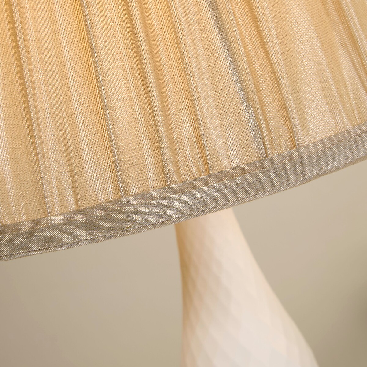 Picos Rechargeable Candle Stick Table Lamp with Pleated Shade cream, SO'HOME