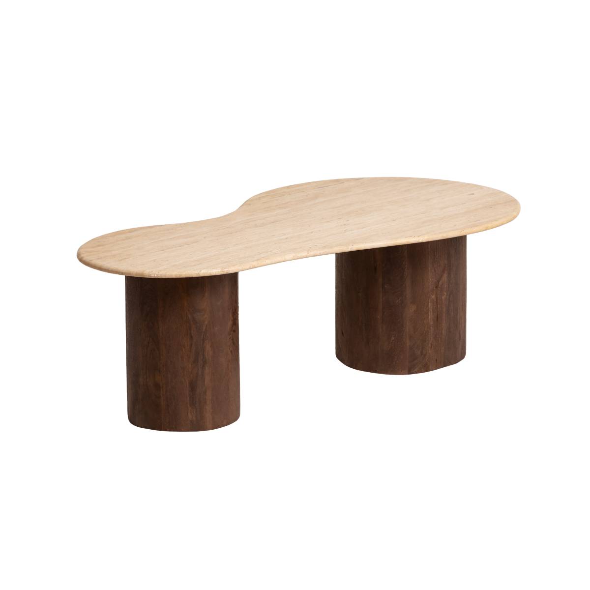 Table basse en bois de manguier CAROLA bois foncé, MADE IN MEUBLES 