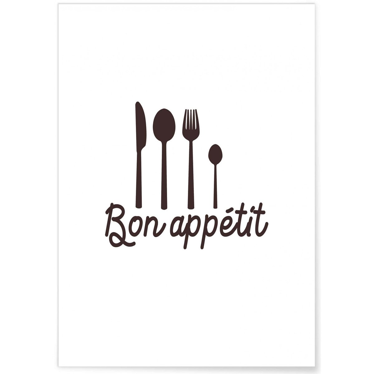 Affiche 'Bon appétit 2' blanc, L'AFFICHERIE