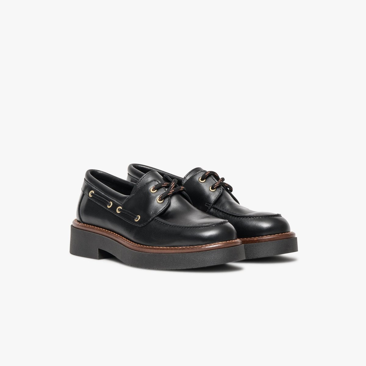 Derby en cuir CLARISS noir, BOCAGE
