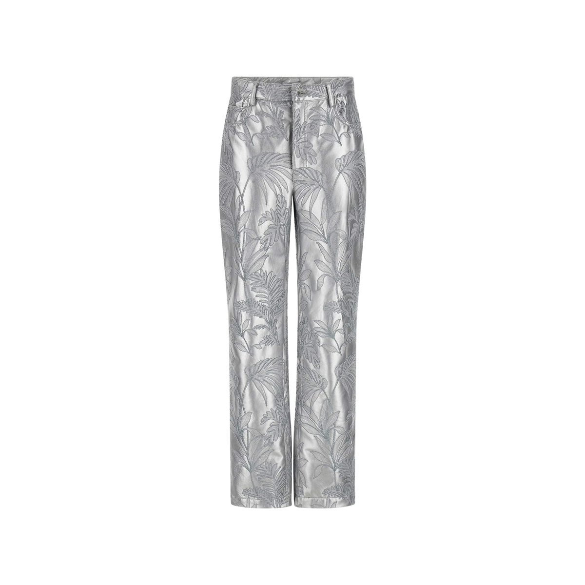 Pantalon Similicuir Brodé argent, GUESS