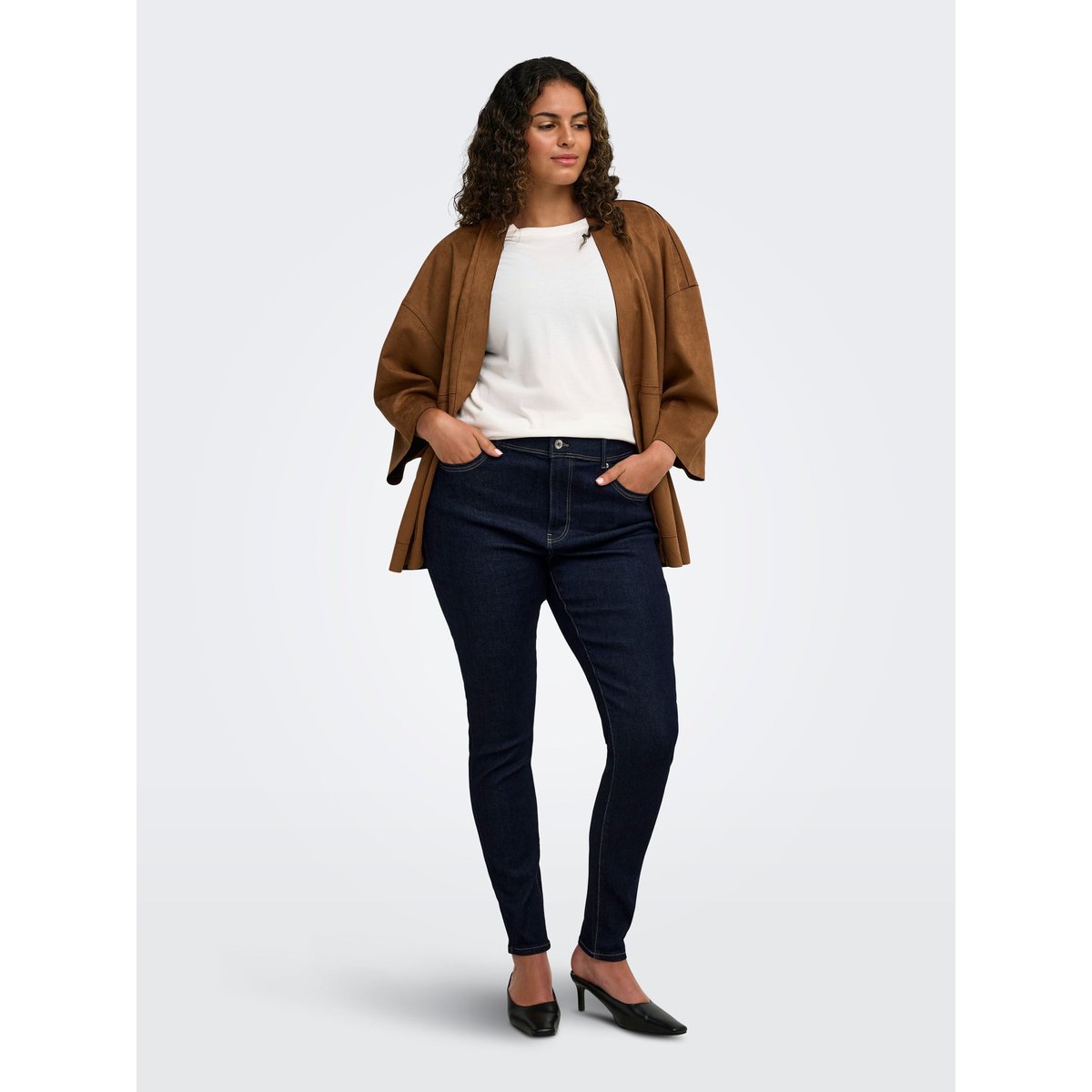 Jean Skinny dark blue denim, ONLY CARMAKOMA