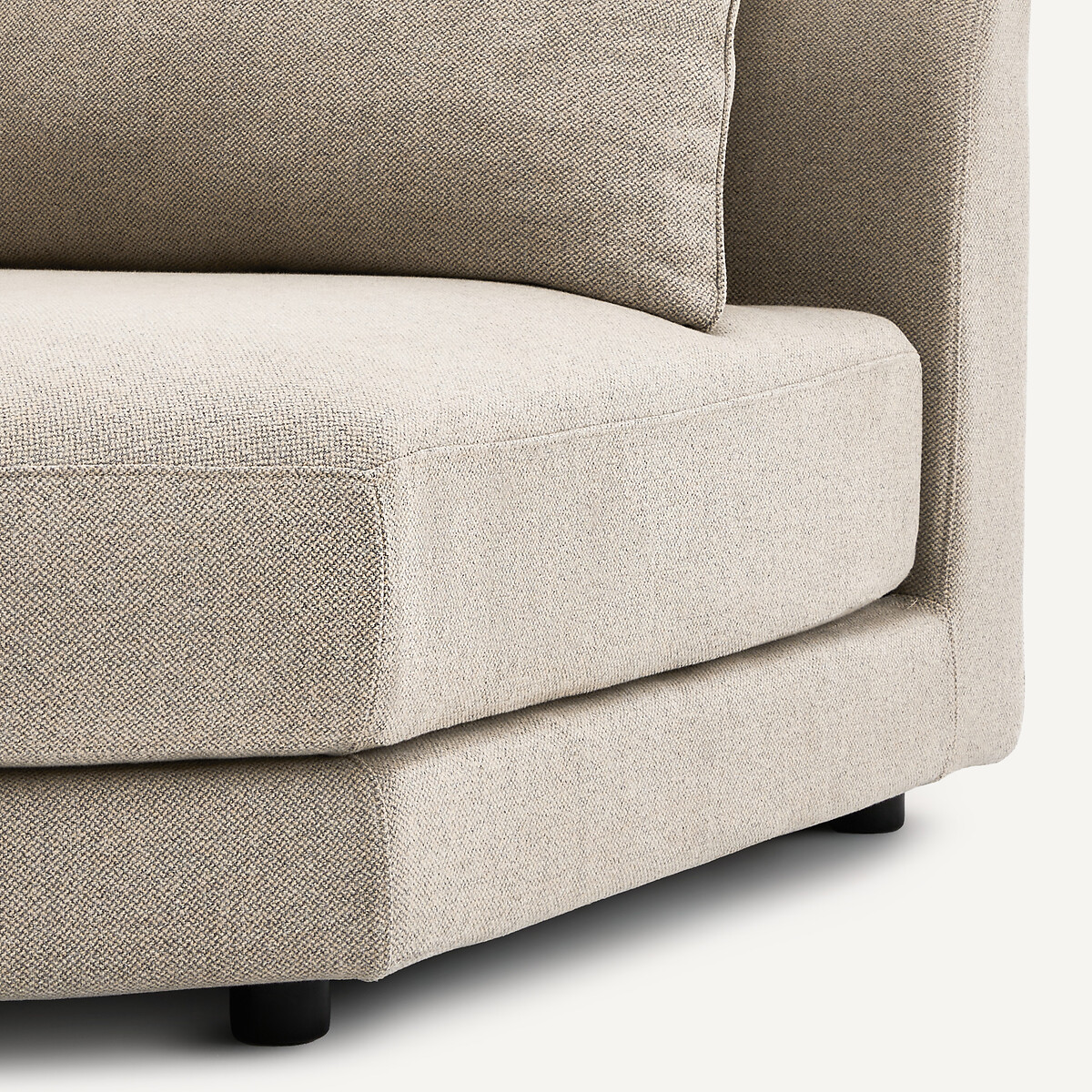 Modulares Ecksofa aus Tweed, TIBERIO natur/hellgrau, AM.PM