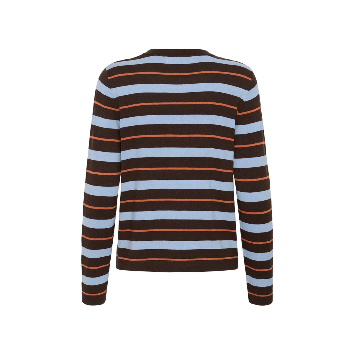 Pullover tricoté marron bleu brown/blue stripe, CULTURE