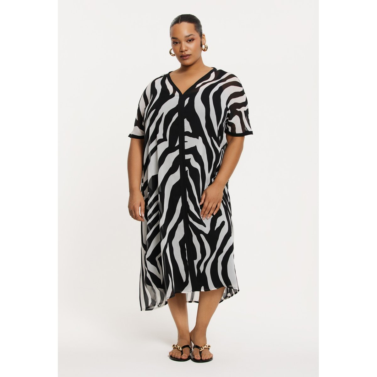 Robe imprimée noir, YOEK