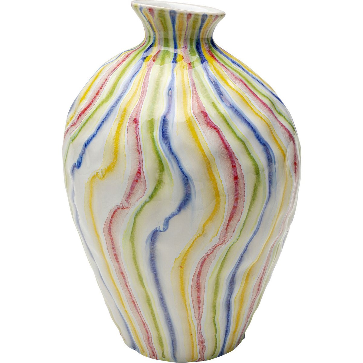 Vase en grès, RIVERS multicolore, KARE DESIGN