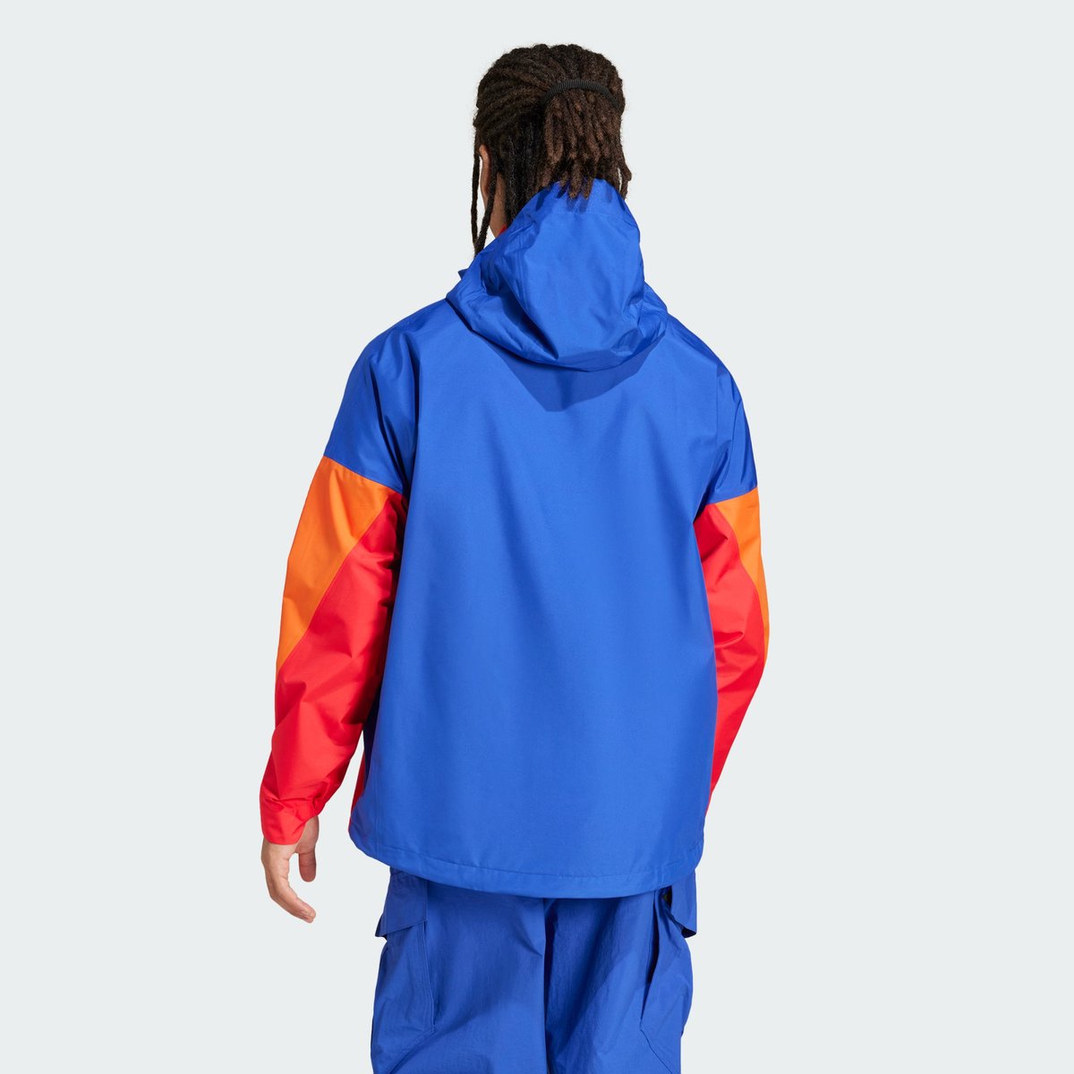 Anorak Terrex Xploric 2.5L Climaproof semi lucid blue / semi impact orange / pure ruby, adidas Performance