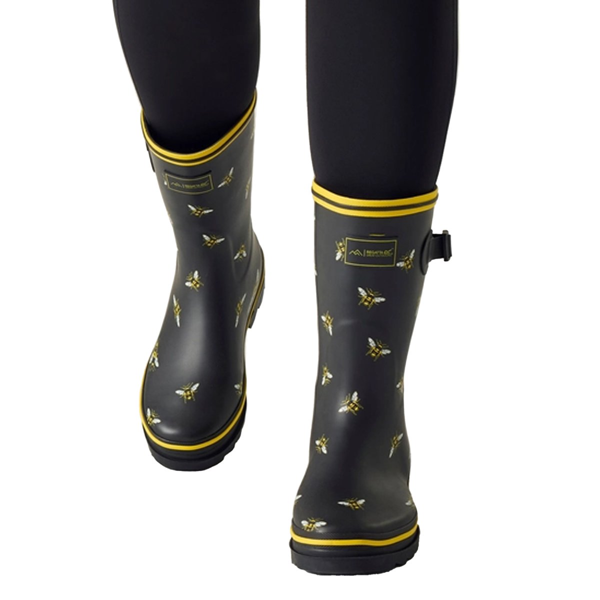 Bottes de pluie motif abeille AMELIA noir, REGATTA