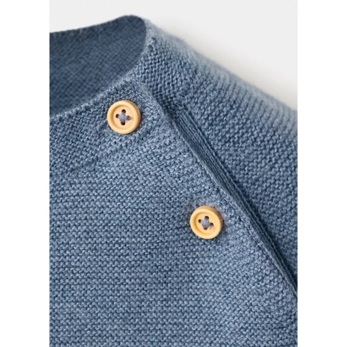 Pull en maille à boutons bleu, MANGO BABY