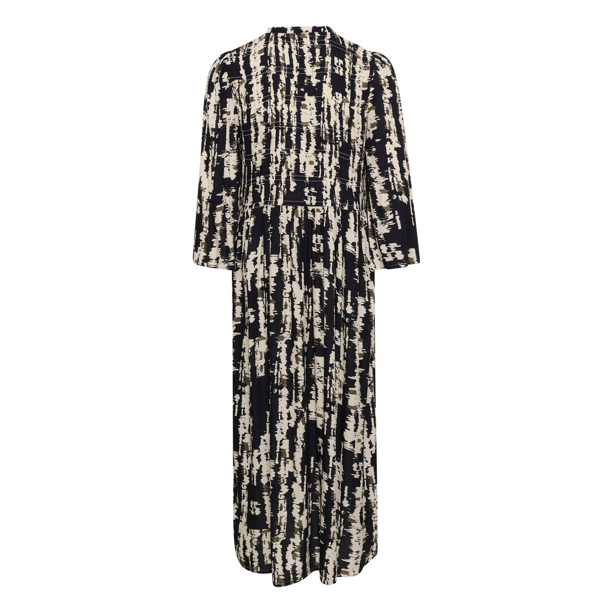 Dress noir black white graphic lines, KAFFE
