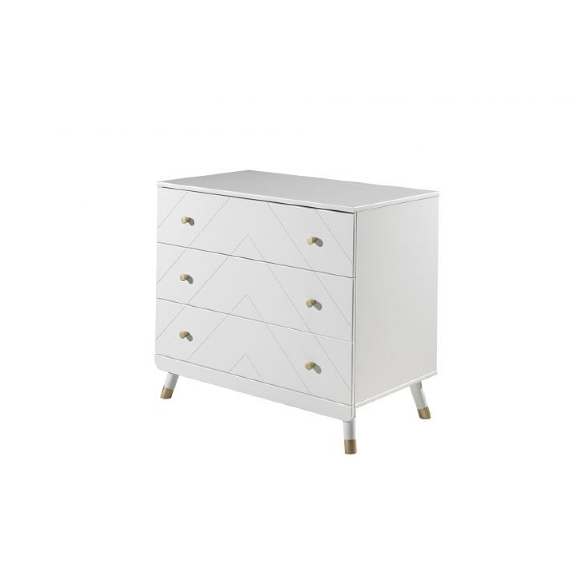 Ensemble 4 Pièces Billy Lit commode grande armoire blanc couleur unique, VIPACK