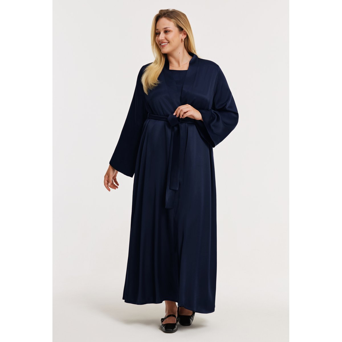 avec manches longues Robe bleu, YOEK