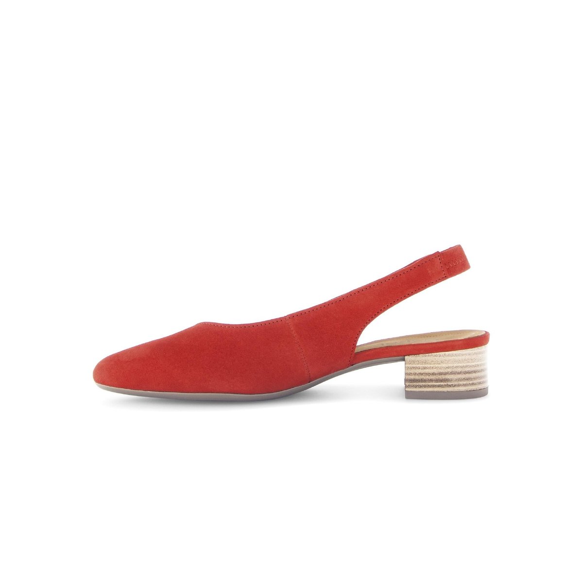 Escarpins en cuir à talon décroché rouge, GABOR
