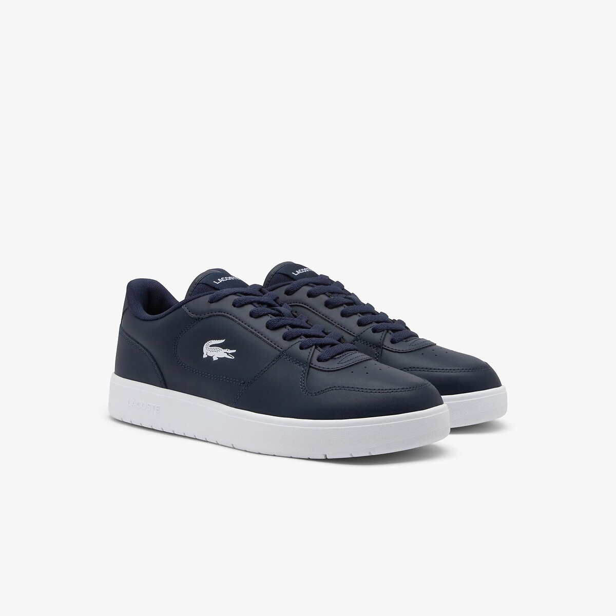 Sneakers Court Ace homme en cuir bleu-092, LACOSTE
