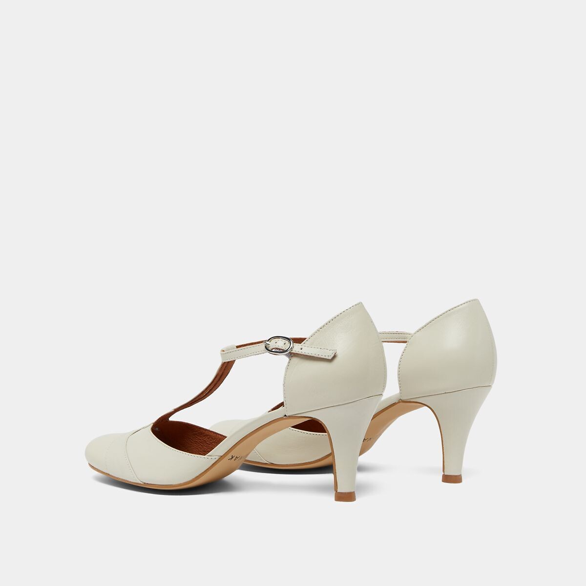 Leren Salomé-pumps Vermeil, gemaakt in Europa ecru, JONAK