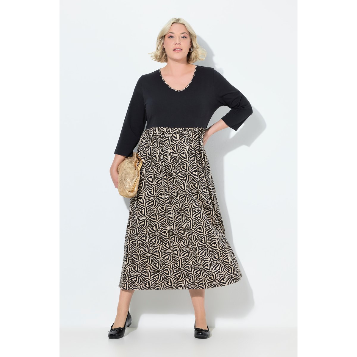 Robe en jersey noir, ULLA POPKEN