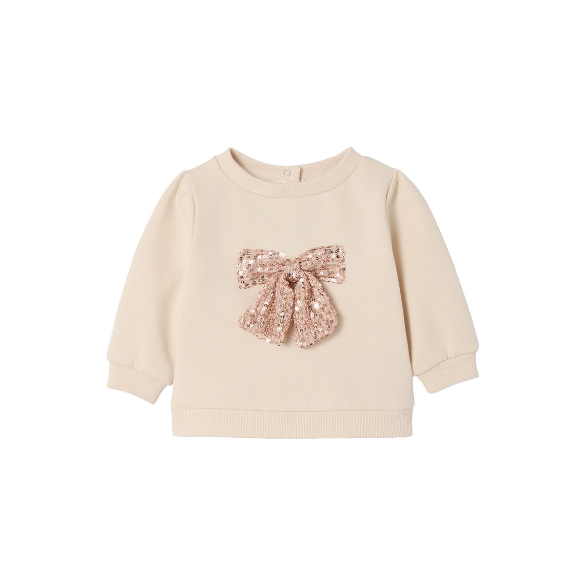 Ensemble bébé noël sweat short à sequins or, VERTBAUDET