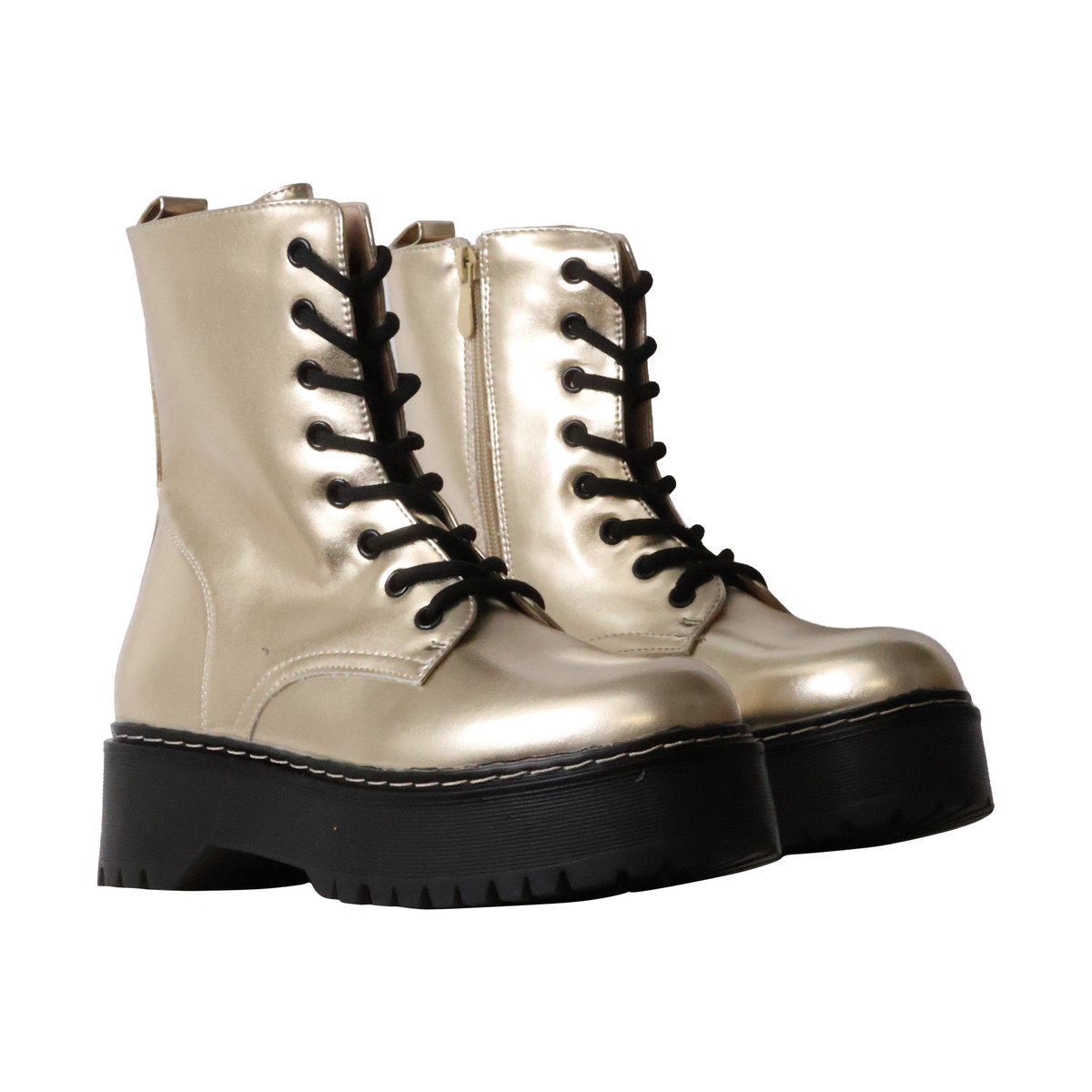 Bottines à Lacets or, ENZA NUCCI