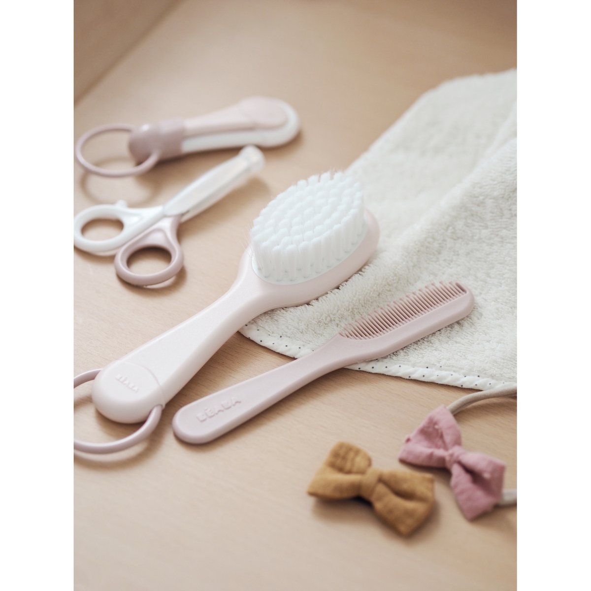 Peigne et brosse 2 en 1 rose ancienne, BEABA
