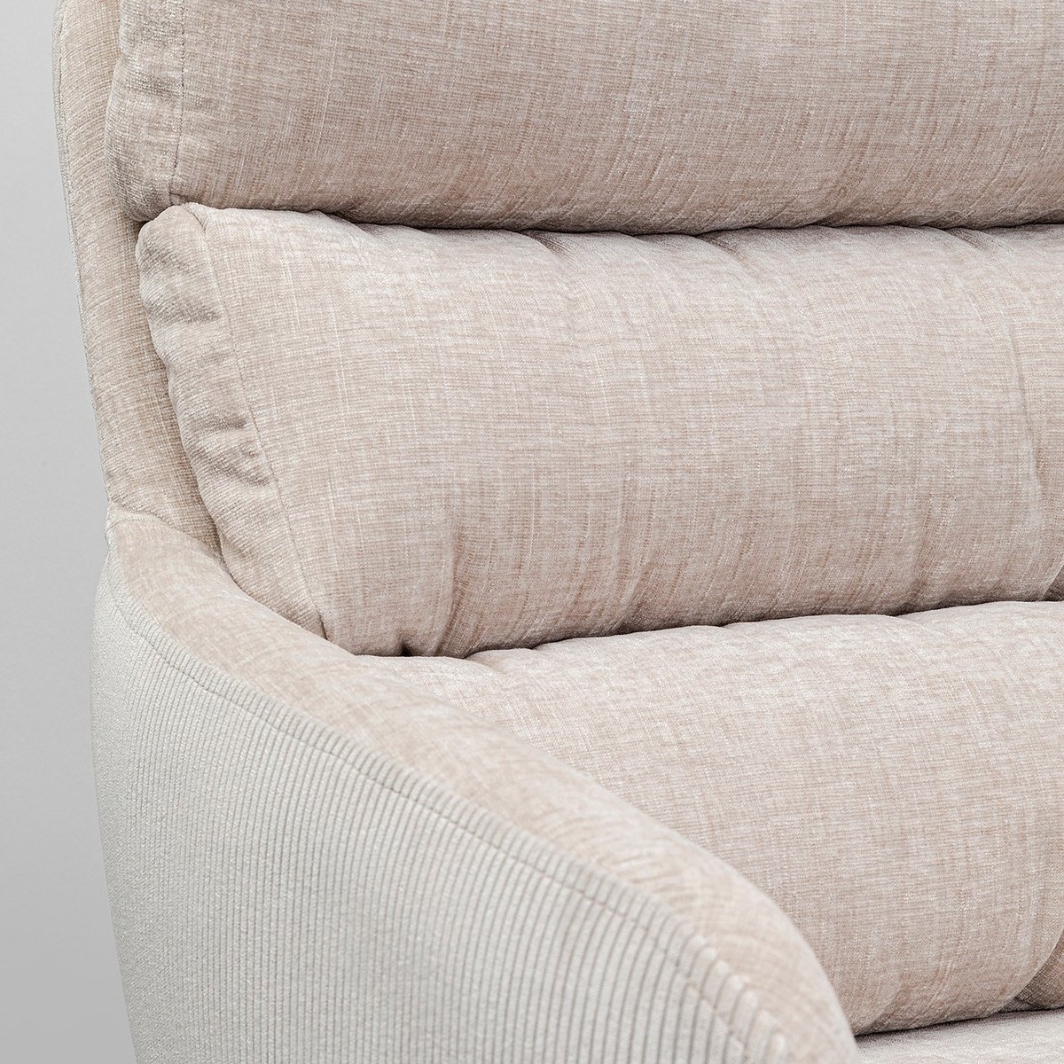 Chaise avec accoudoirs pivotante, BOSSE beige, KARE DESIGN