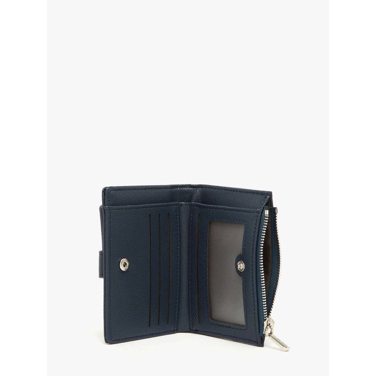 Porte-monnaie porte-cartes Saffiano bleu, MINIPRIX
