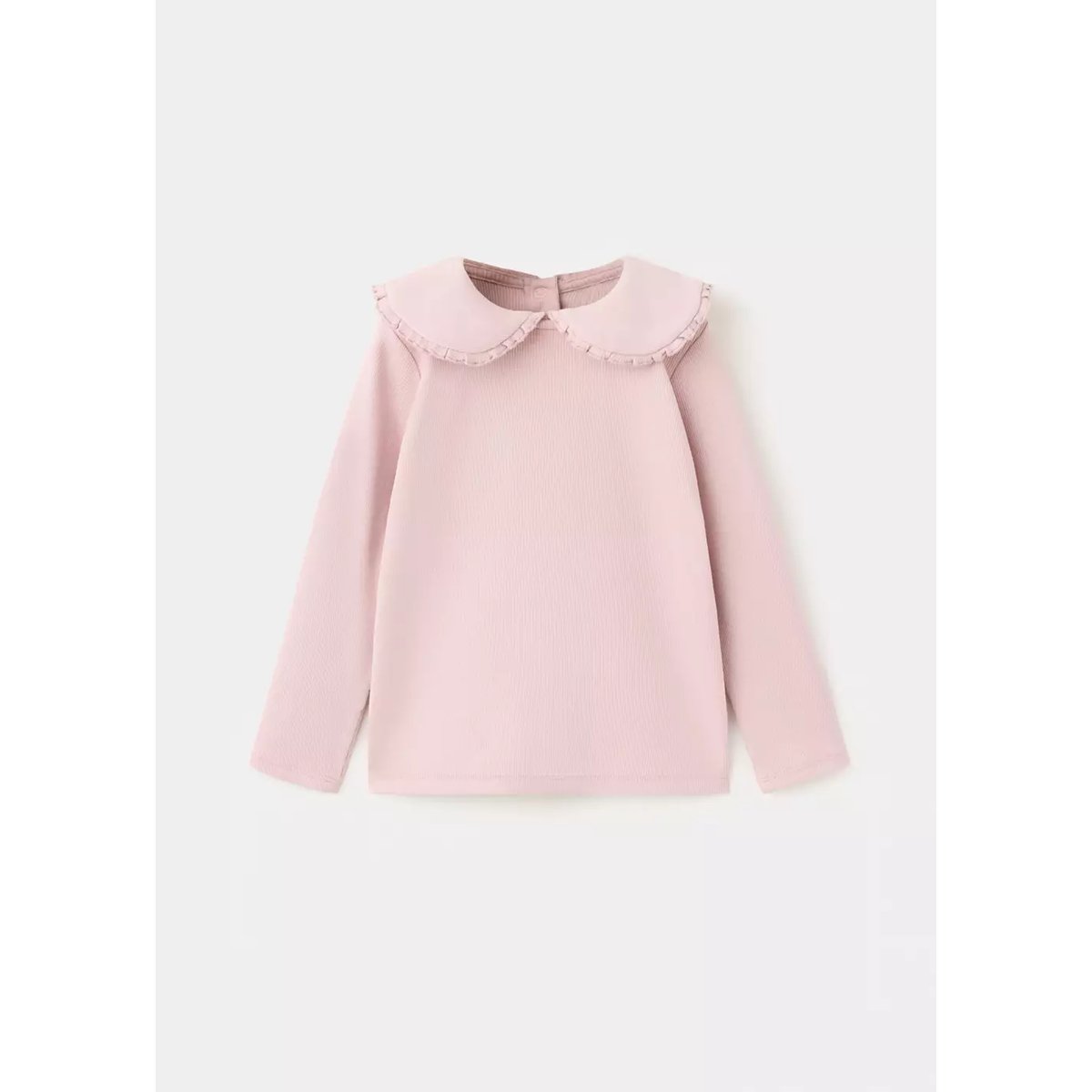 T-shirt en coton col Claudine rose, MANGO BABY