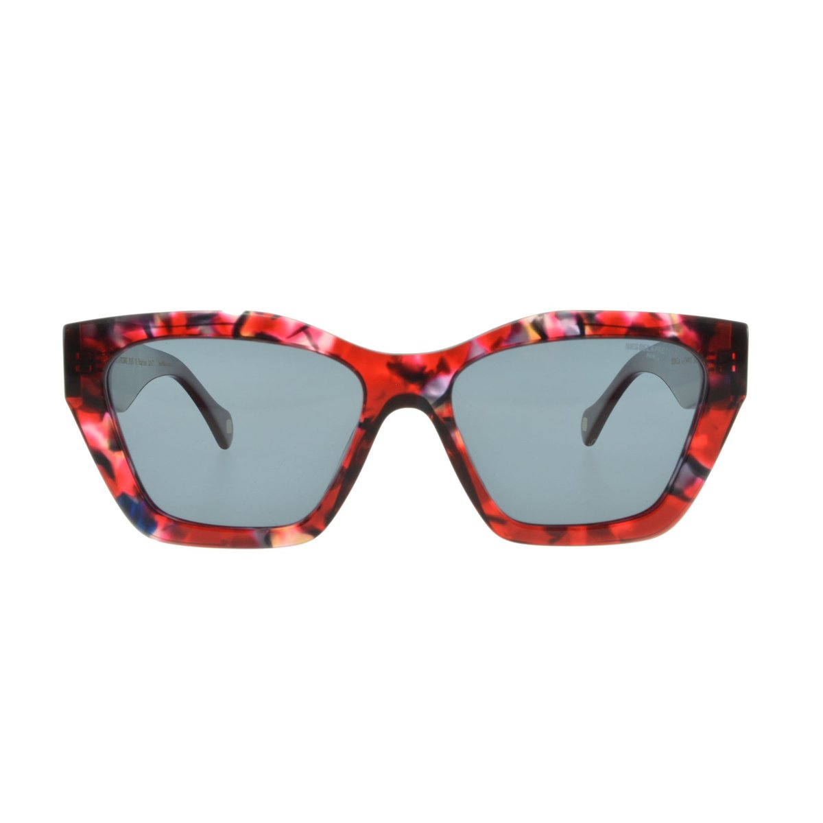 Lunettes de soleil Rebecca vert texture rouge, INES DE LA FRESSANGE PARIS