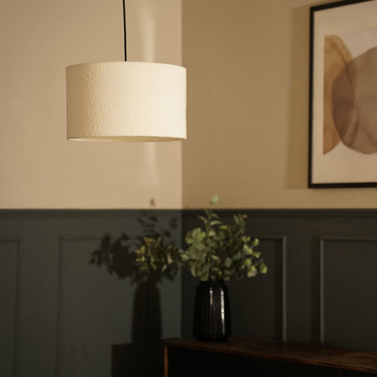 35.5cm Rachelle Boucle Pendant Shade cream, SO'HOME