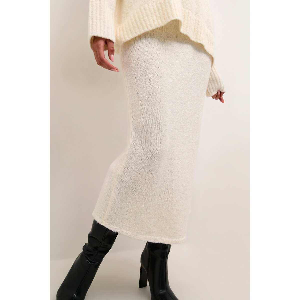 Skirt blanc chalk, KAFFE