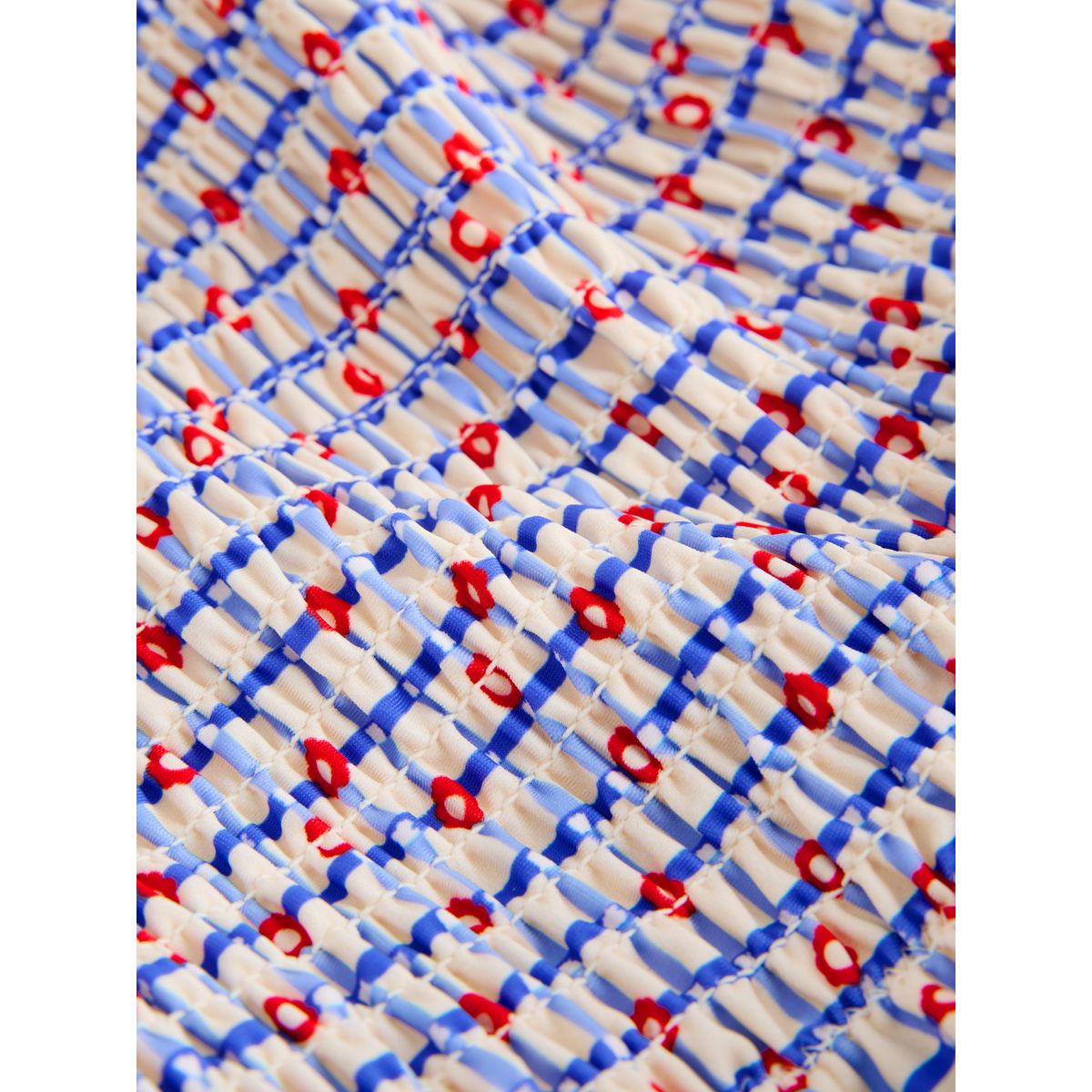 Maillot de bain à fronces rouge/bleu à carreaux, NEXT