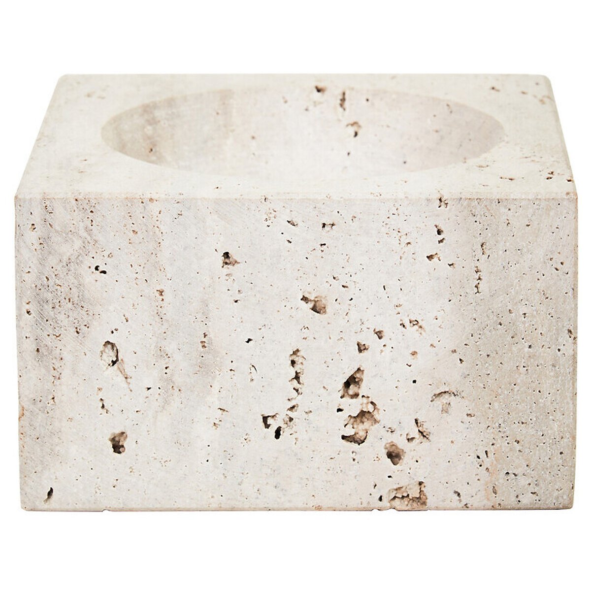 Travertine Square Decorative Bowl natural, FIFTY FIVE SOUTH