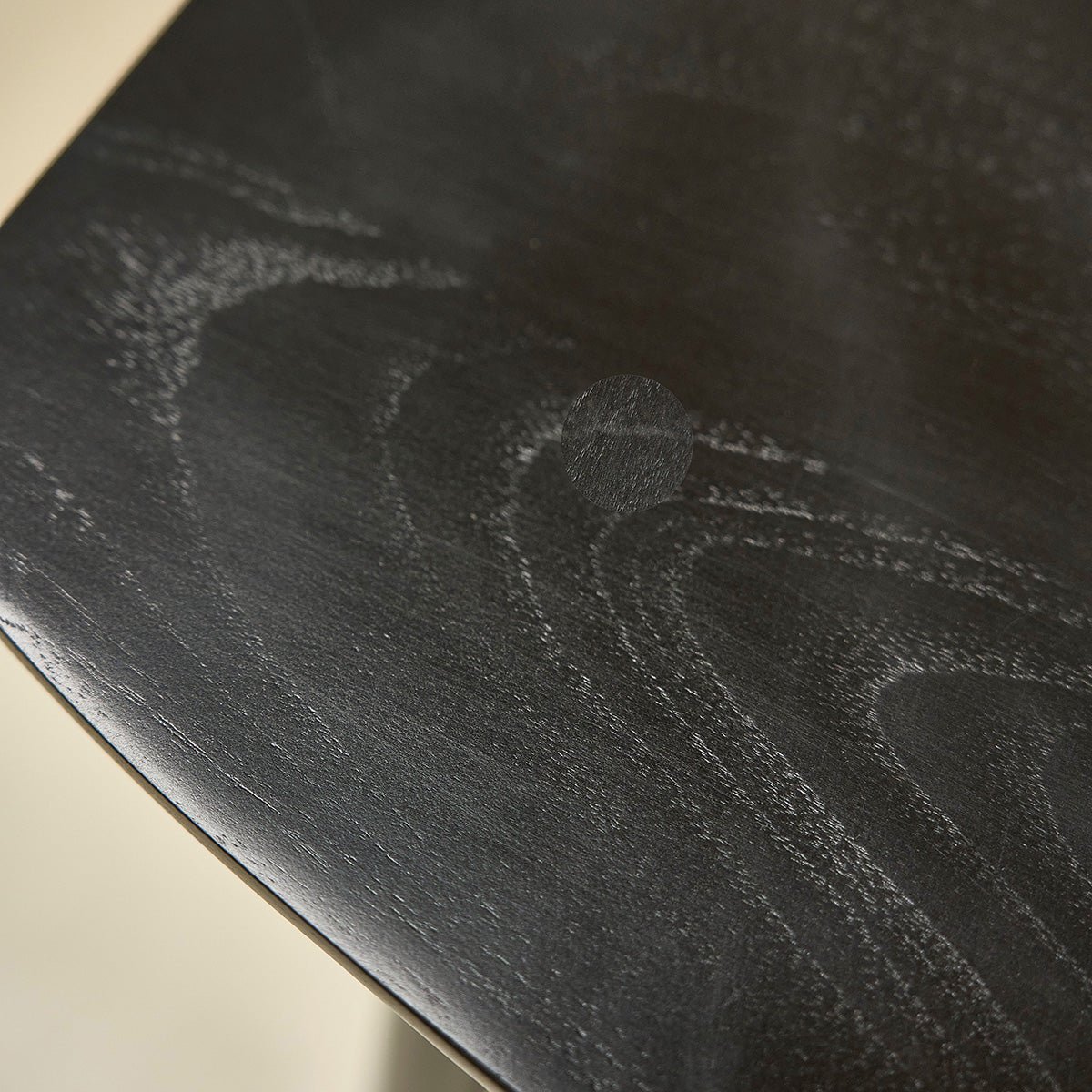 Tabouret de bar en teck massif AMBRE noir, BERAH GETAH