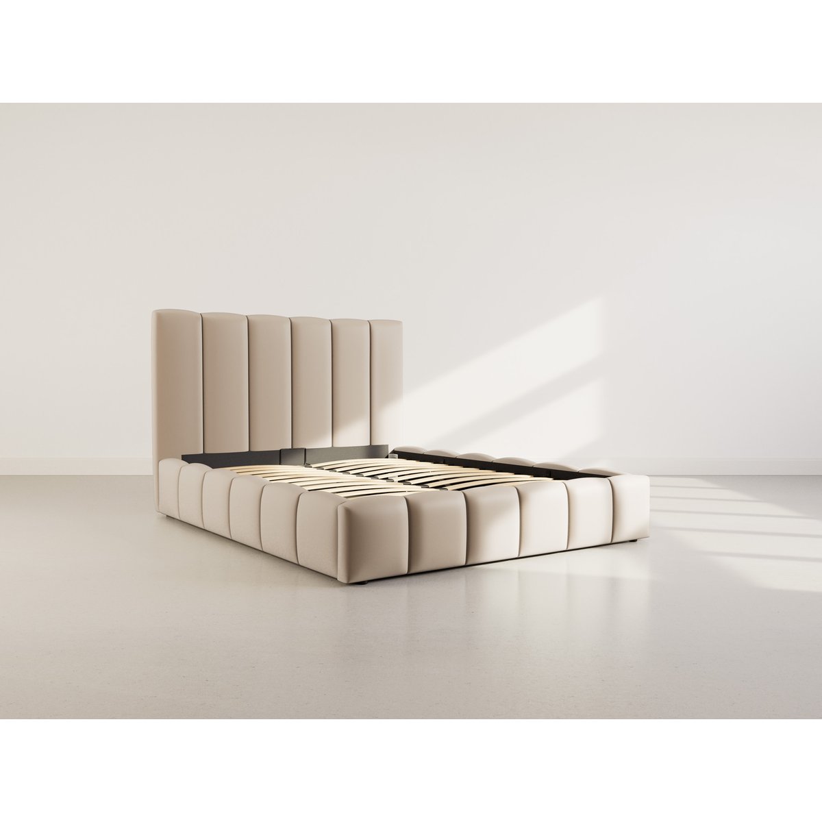 Lit coffre - MERMAID taupe, BEST MOBILIER